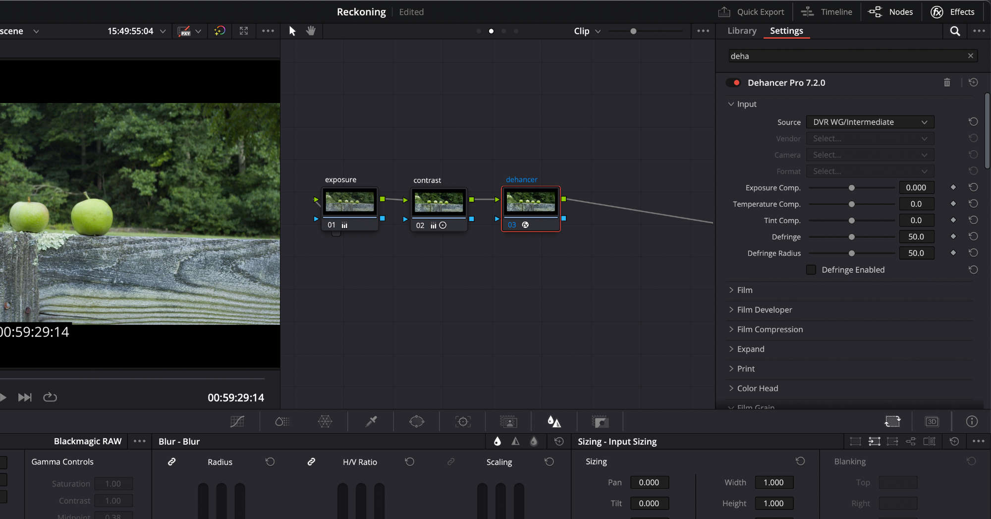 You add Dehancer to the final serial node in your Resolve node tree.